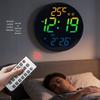 Bluetooth RGB Color-Changing Wall Clock: Auto Time Sync, Multifunctional Alarm, Perpetual Calendar, Daylight Saving Adjustments.