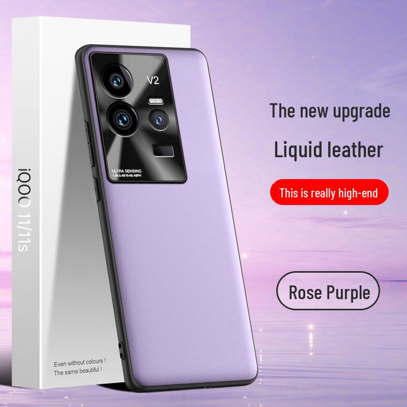 iQOO 11 Liquid Leather Anti-Fall Protective Case - One Piece