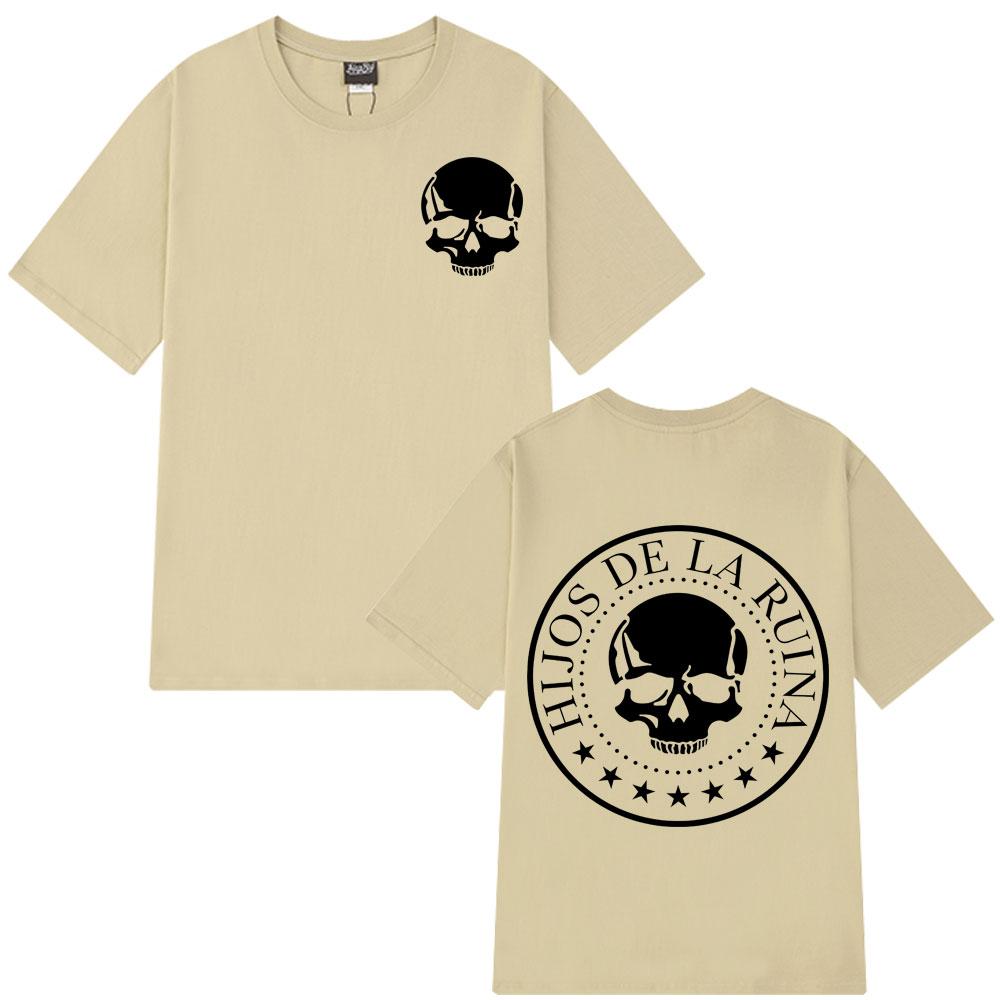 

Rapper NATOS WAOR Hijos De La Ruina Album Skeleton Harajuku T Shirt Fashion Casual Men Women Cotton Oversized T-shirts XXXL хакі