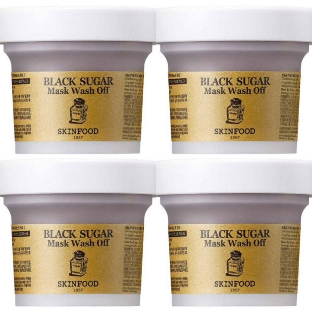 SKINFOOD Black Sugar Mask Wash Off Pack 120g*1Pc/2Pcs/4Pcs