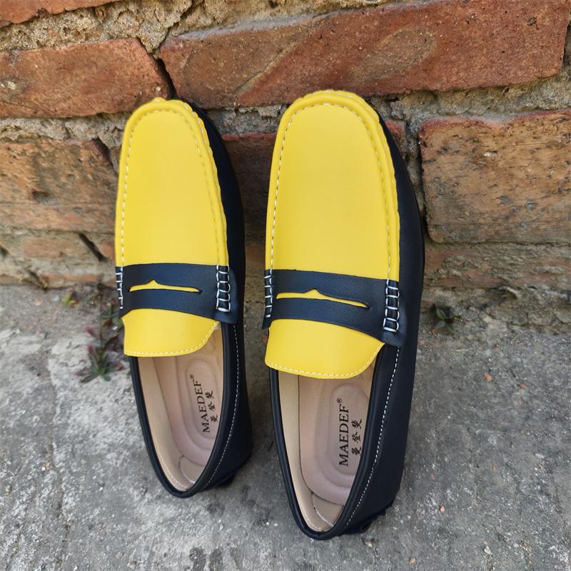 Pánské mokasíny Ručně vyráběné Boty z pravé kůže Ležérní řidičské ploché boty Nazouvací mokasíny Pánské Smíšené barvy Velikost 48 Pánské boty