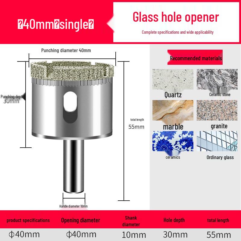 6mm Glass & Tile Drill Bit with Marble Grinding Head