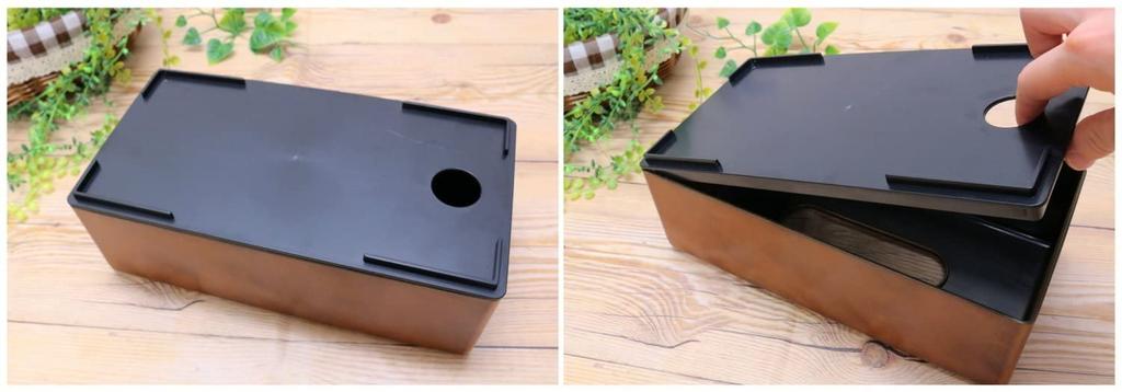 Ikeda Wave Tissue Box, Natural Brown, Approx. 25.3 X 13.3 X 7.5 Cm, Product Code 22001, Made In Japan