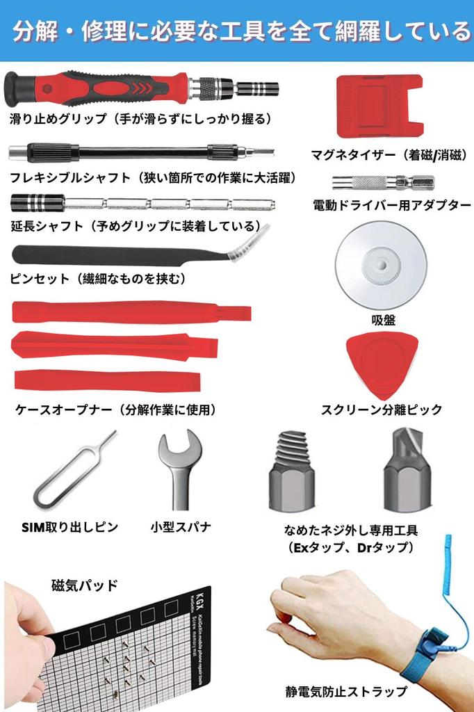 FANACAN Precision Screwdriver Compatible with Special with Stripped Screw Disassembly and Repair Tool Attaches to Electric Warranty 140-in-1 Set,