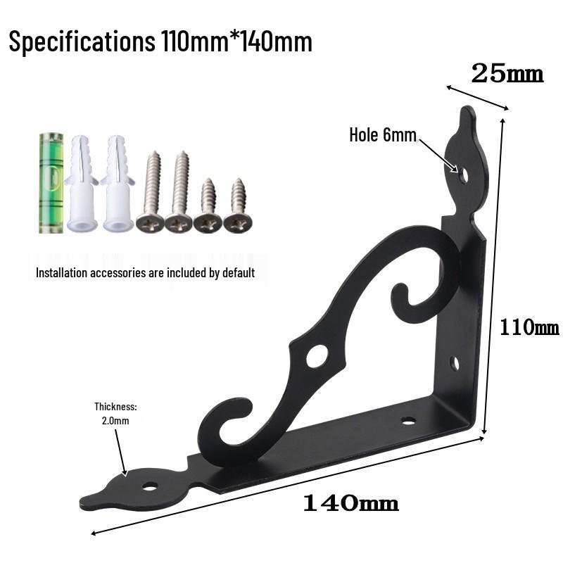 Wall-Mounted Triangle Bracket Shelf Support
