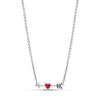 Original Copper Necklace Colorful Red Heart Bow Tie Pendant Fashion Necklace Charm Classic Diy Gift