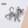 Kitten Lapel Pin Rhinestone Cat Shape Brooch Pin, Clip for Animal Accessory Women Girls, Sweater Cardigan Coat Suit Decoration Jewelry Accessories