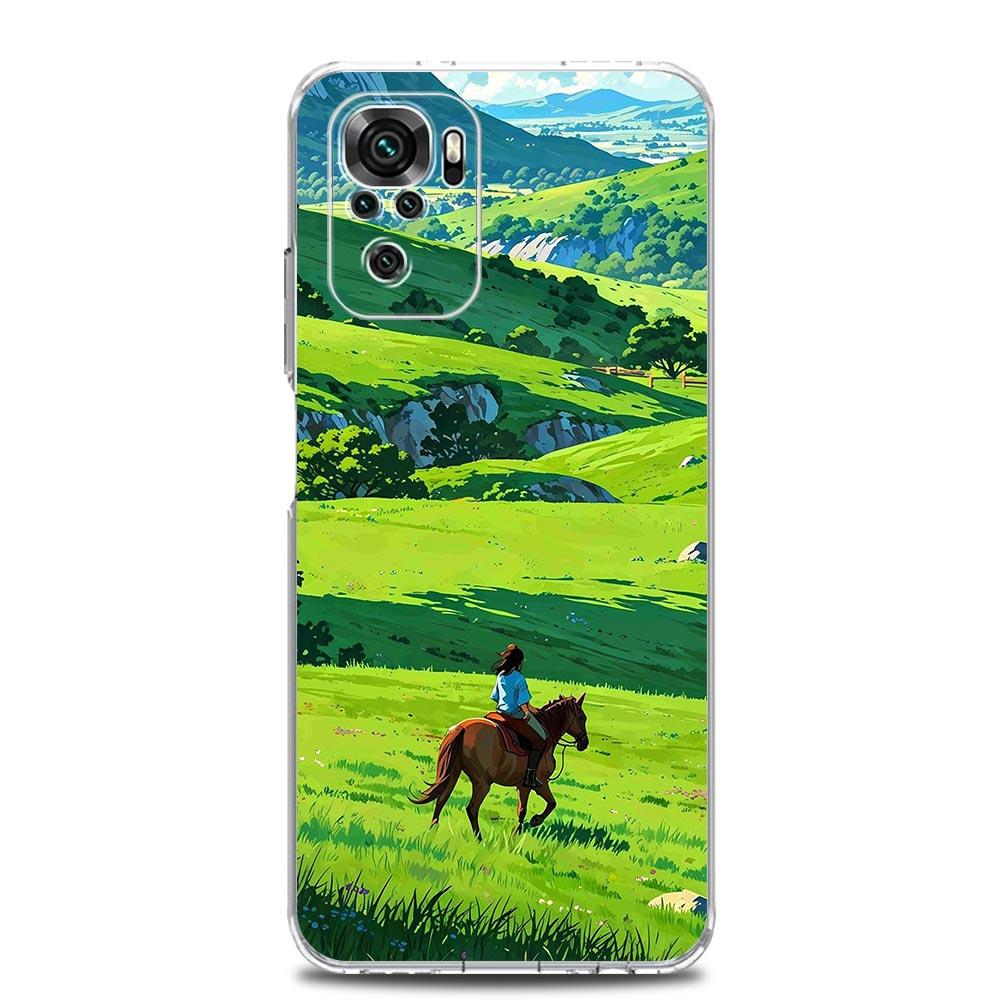 Japanese Landscape Soft TPU Phone Case For Xiaomi Redmi Note 15 14 13 12 4G 10 11 Pro Plus 5G 14C 13C 12C 10C 9A Cover