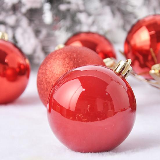 Weihnachtskugeln, unzerbrechlich, mit Loch zum Aufhängen, wiederverwendbar, Weihnachtsbaum-Anhänger, Weihnachtsbaum-Hängekugel, Weihnachtsbaum-Anhänger für Zuhause