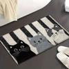 New Striped Cartoon Cat Carpet Washable Soft Door Mat Home Decor Dirty Resistant Floor Mat Rug