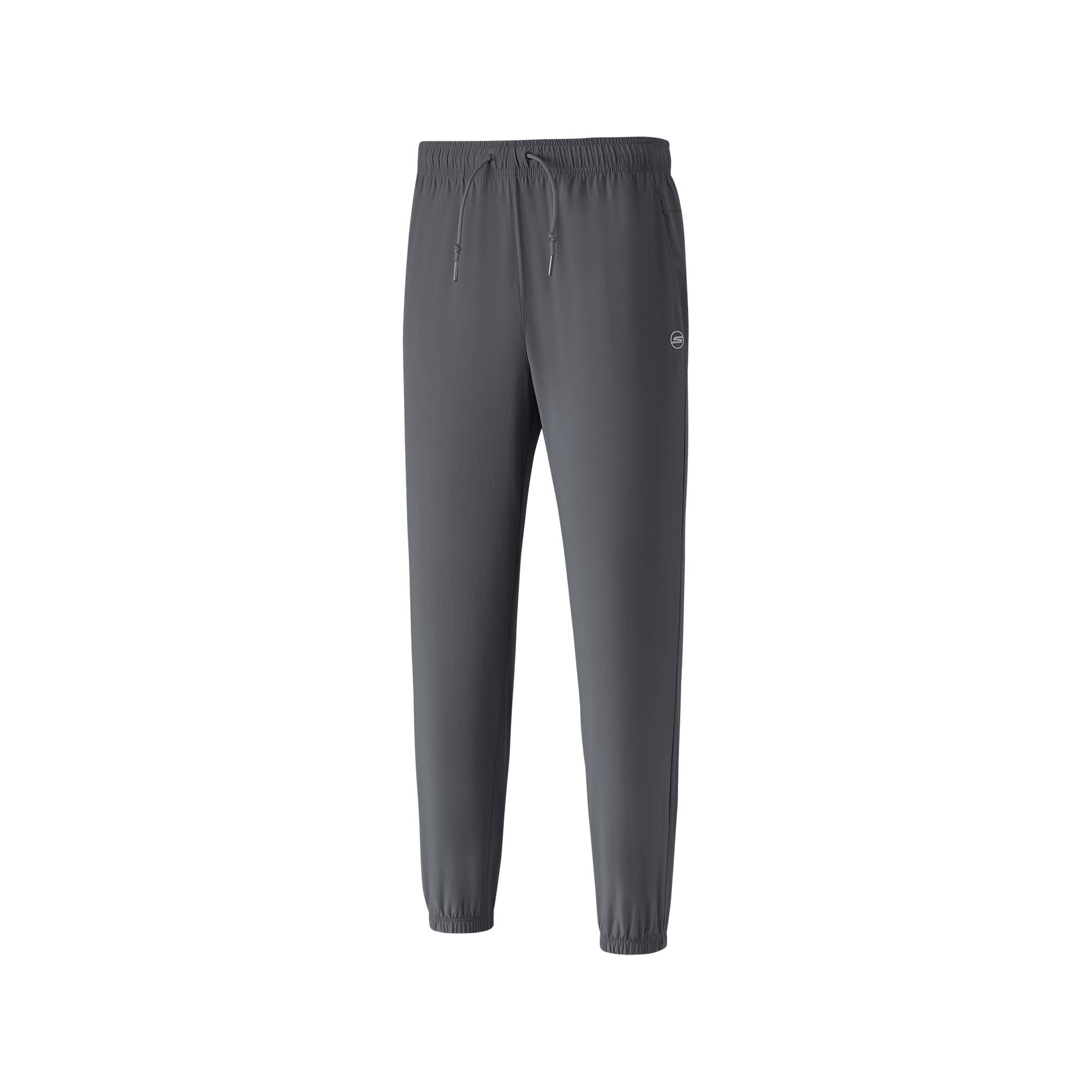 Skechers Godri Logo Moisture-Wicking Quick-Dry Woven Casual Pants Men bottoms Charcoal P225M104-000G M