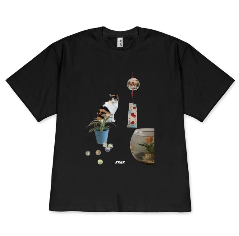 

Cute Calico Cat Shirt for Women Unisex Japanese Aesthetic Cat and Fish Graphic Tee Cute Cat Print Casual Top for Cat Lovers Kawaii 3XL