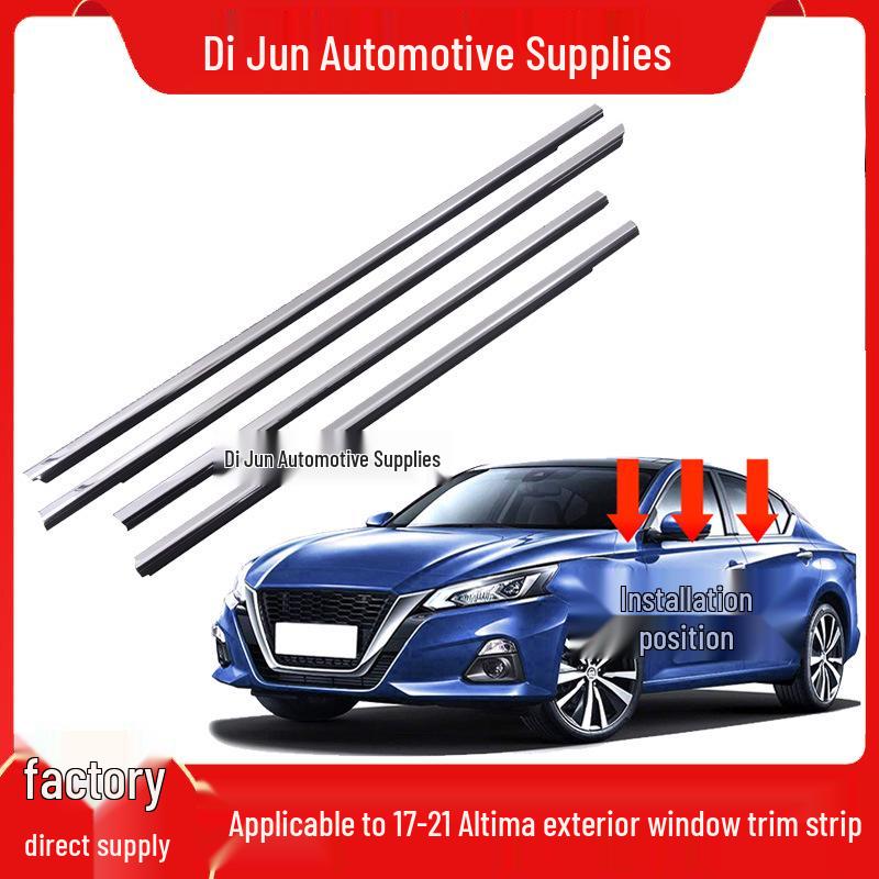 

Compatible with 2019-2023 Altima Window Glass Outer Molding Trim Strip Right Front Door