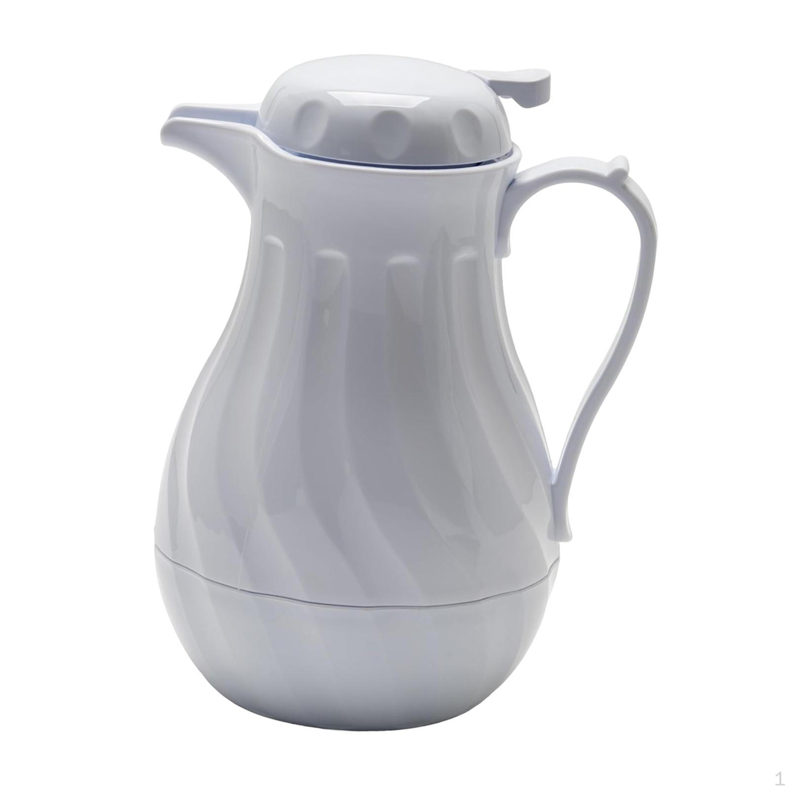 

Beverage Dispenser Insulated Coffee Pot with Handy Handle And Push-button Mechanism for Dining Room 20oz белый