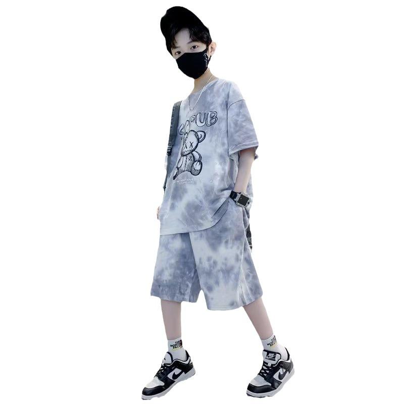 2024 Boys' Summer Sports Suit - Trendy Short-Sleeve Cool Outfit for Kids