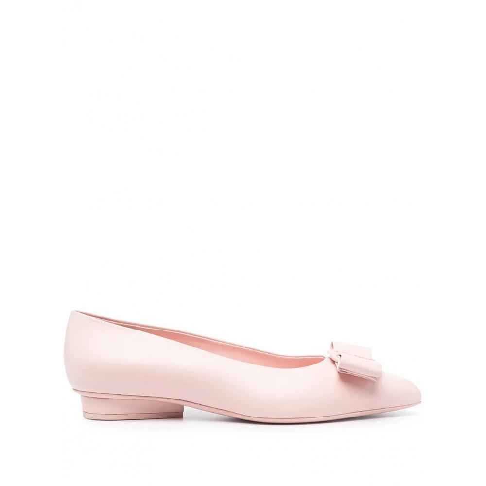 Salvatore Ferragamo Ferragamo Viva Pointed Ballet Flats Pink