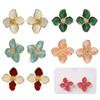 Fashionable Hibiscus Designs Studs Earrings for Women and Girls Vintage Charm Fashion Korean Romance Statement Pieces