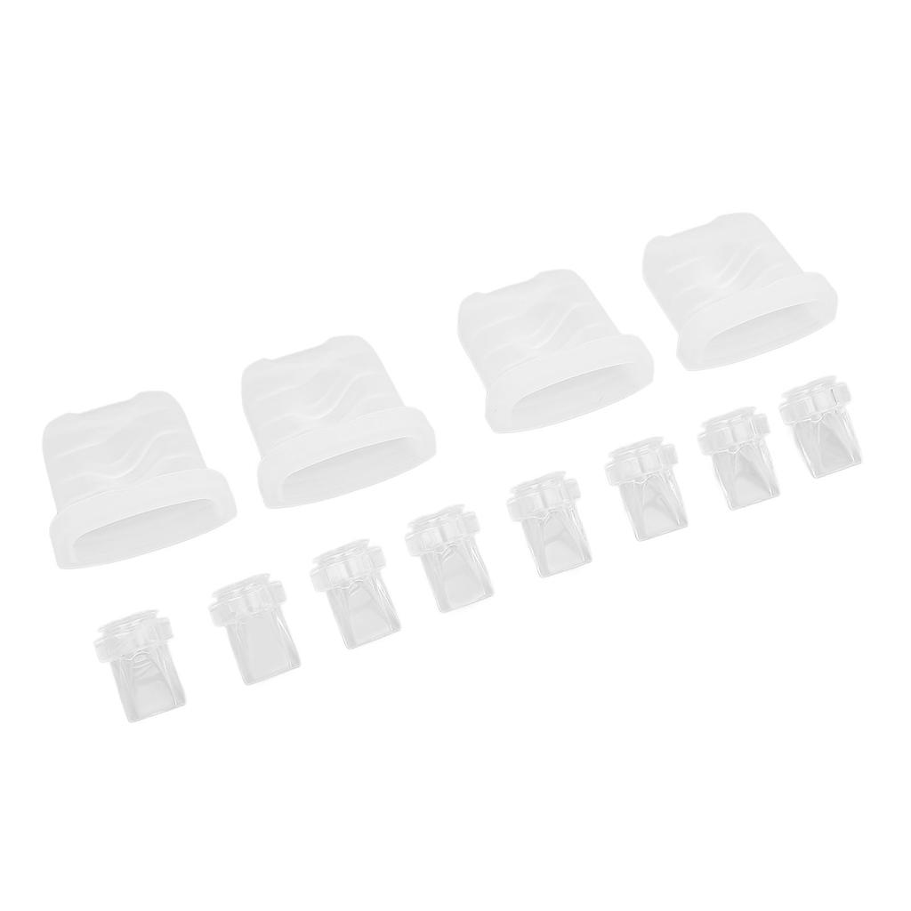 8pcs Duckbill Valves and 4pcs Silicone Diaphragm Compatible for S32 Breastfeeding Pump Replacement