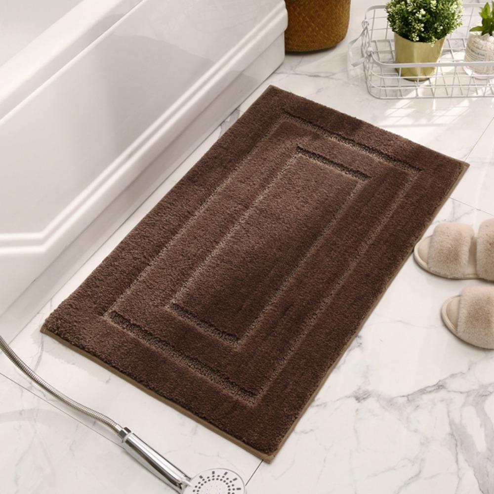 Print Sponge Bathroom Cashmere Thickening Mat Bath Non-slip Carpets In Wash Basin Bathtub  Floor Rug Shower Room Doormat Memory Foam 3D Pad