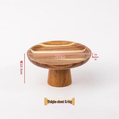 Retro Japanese Acacia Wood Cake Stand