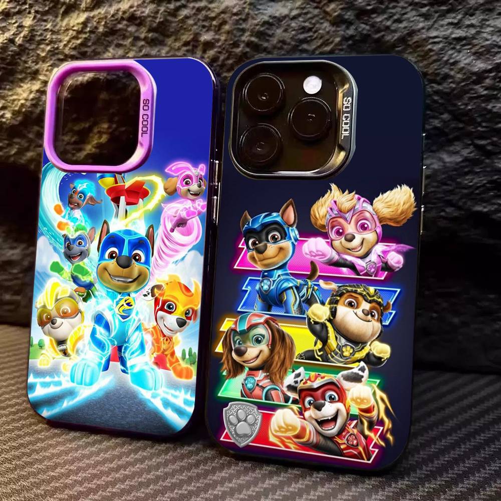 Cute Cartoon P-paw Anime P-patrol Color Phone Case For IPhone 17 16 15 14 13 12 11 Pro Max Plus Pro Shell