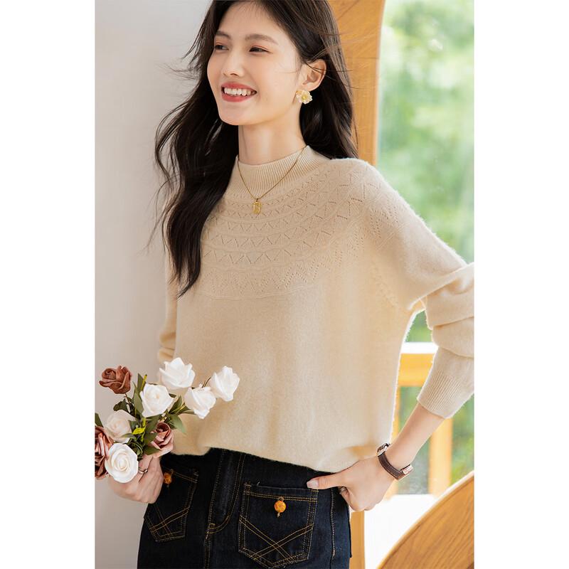 Mokana Women's Elegant Long-Sleeve Wool Sweater