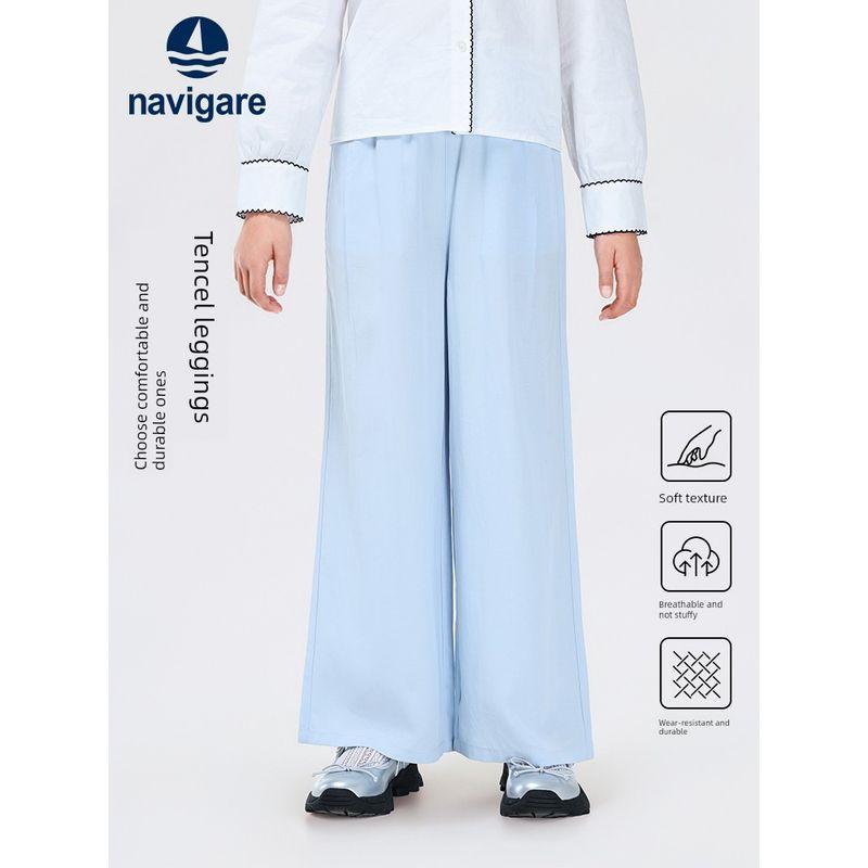 Navigare Italian Small Sailboat Children's Wide-Leg Pants 2026 Spring and Autumn New Girls' Casual Sports Trousers