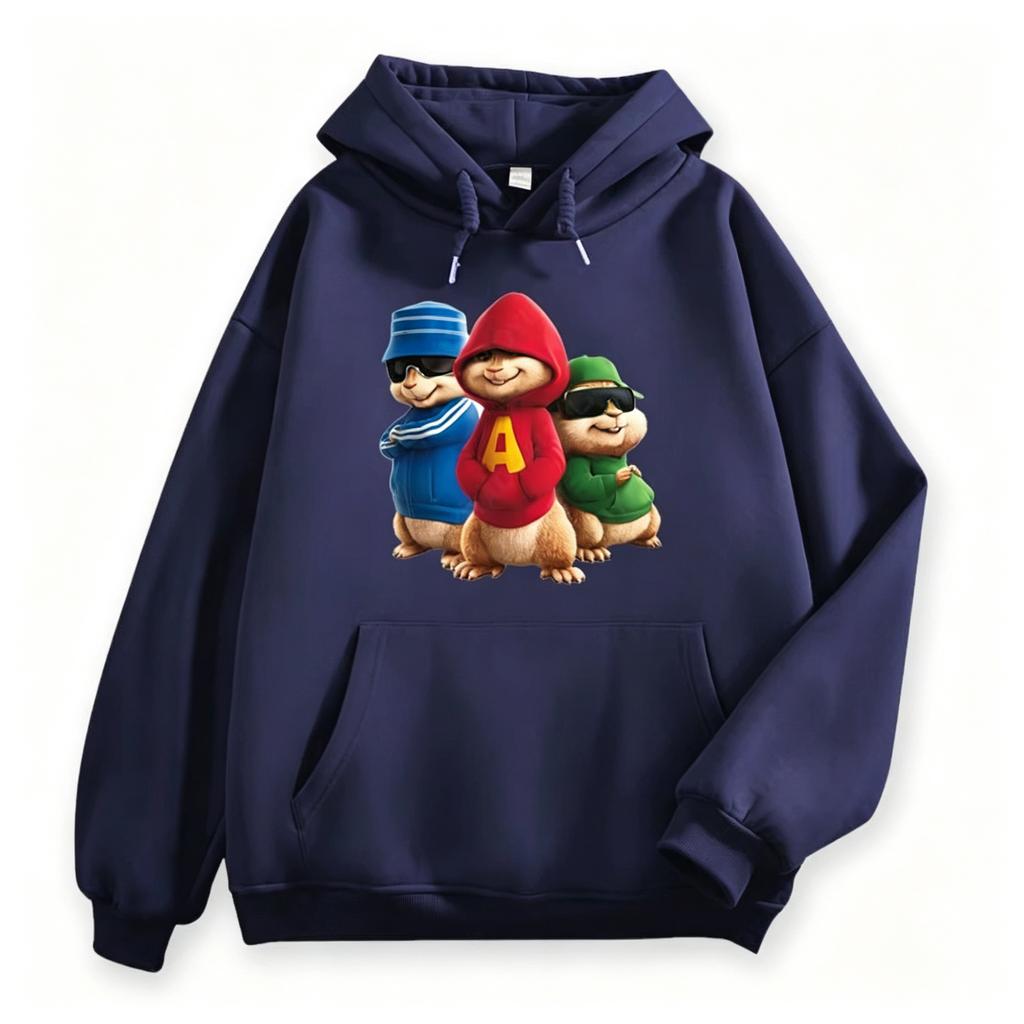 Sudadera con Capucha Estampado de Ardillas de Dibujos Animados Unisex Holgada Streetwear Sudadera con Capucha Pullover Hombre Casual Diaria Promoción Tops