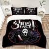 3Pcs Ghostface Horror Icon Bedding Set Quilt Cover Pillowcase Home Christmas Xmas Halloween Gift 1 Duvet Cover 2 Pillowcase M929392
