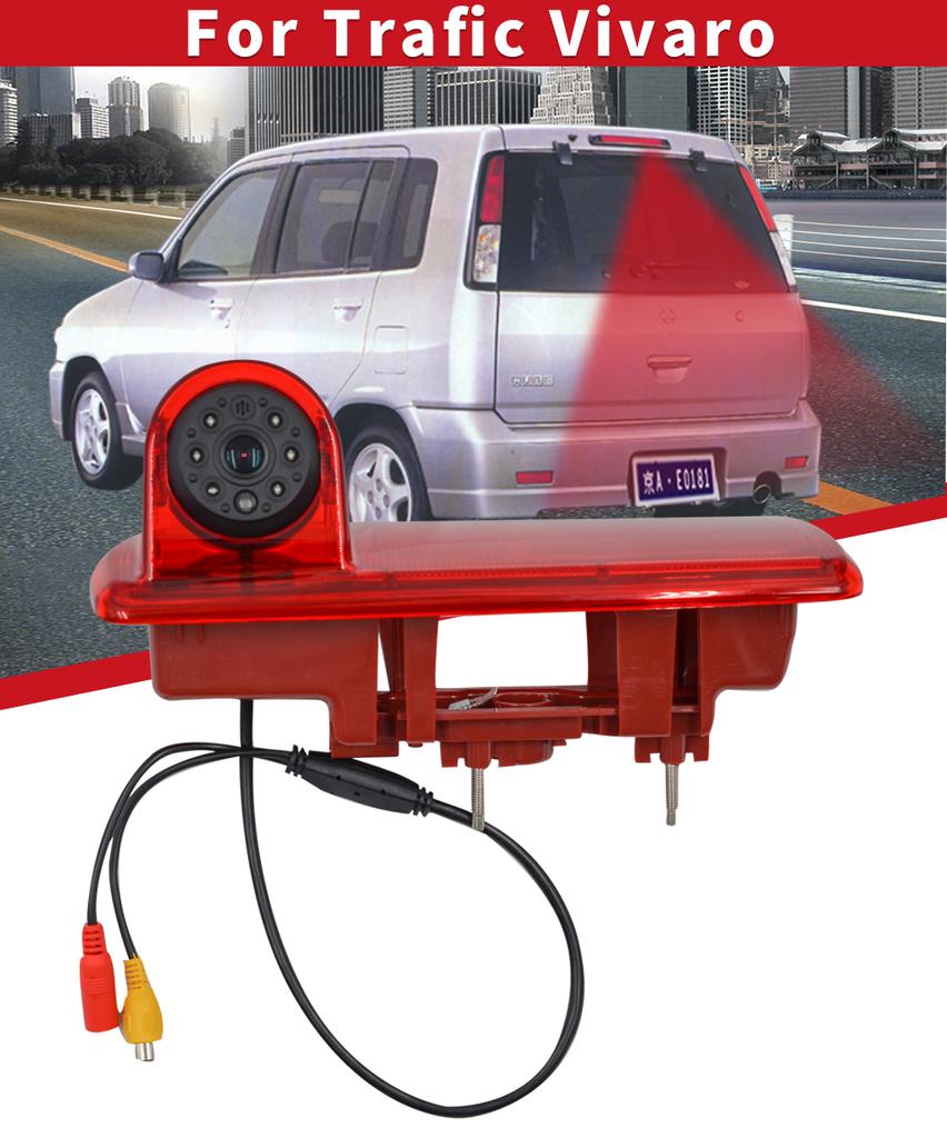 High Definition Waterproof IR Night Vision Rear View Backup Brake Light Camera for 2014 Opel Vivaro / 2014 Renault Trafic,Third