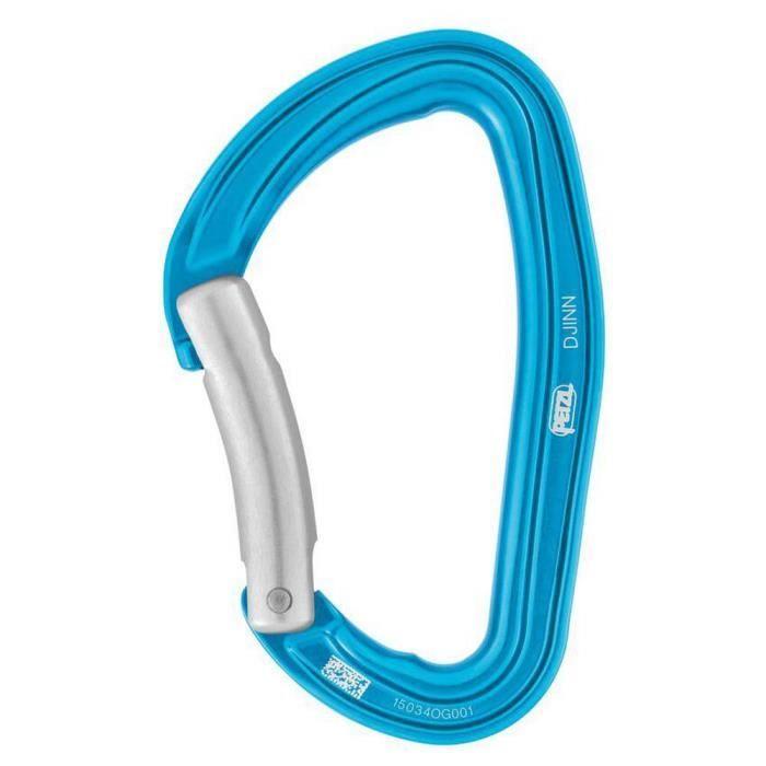 Petzl, Djinn, Carabiner Robuste Pour Grimper Dans Une Falaise, Blu, Leva Curva, Adulte Unisexe
