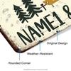 Personalized Campsite Welcome 2D Flat Metal Tin Sign Custom Text Date Available Rustic Wall Decor Gift for Wedding Anniversary