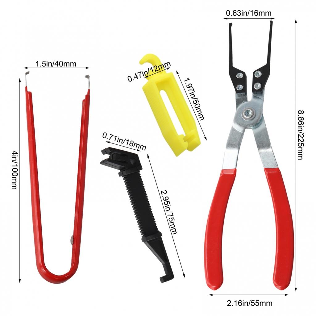 4 Piece Automotive Relay Fuse Puller Set for Quick and Safe Fuse Extraction