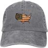 US Map Betsy Ross Flag Unisex Fashion Dad Hat Cotton Adjustable Baseball Cap