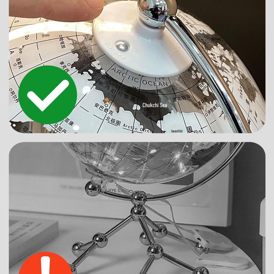 Illuminated Luxury Globe Ornament for Living Room, TV Cabinet, Office, or Study Decor