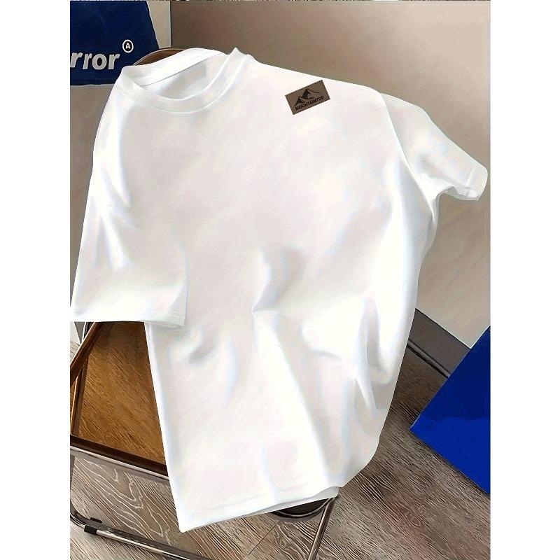 Europäische Größe Herren Premium Dickes Strapazierfähiges Baumwoll-T-Shirt Schwer
