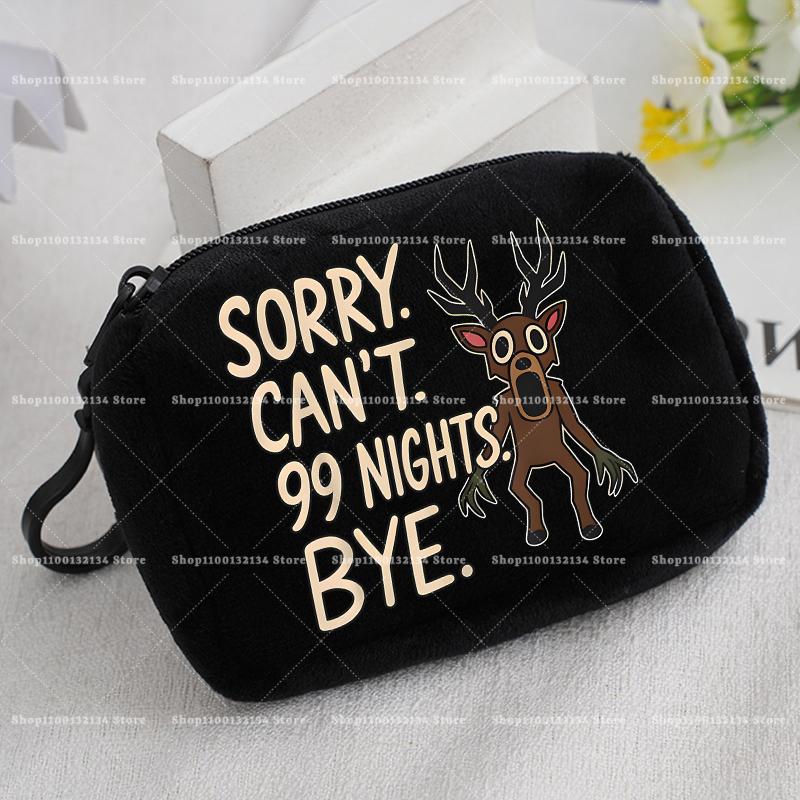 99 Nights In The Forests Soft Coin Purses Cartoon Print Mini Zipper Wallets Portable Key Change Pockets Storage Bags Boys Gift