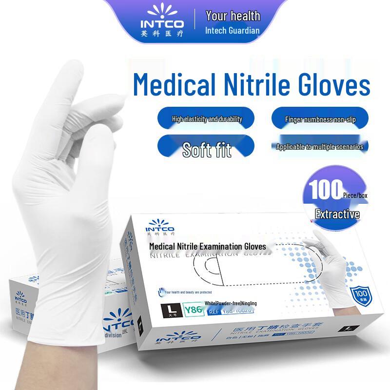 Intco Medical Disposable Nitrile Gloves L