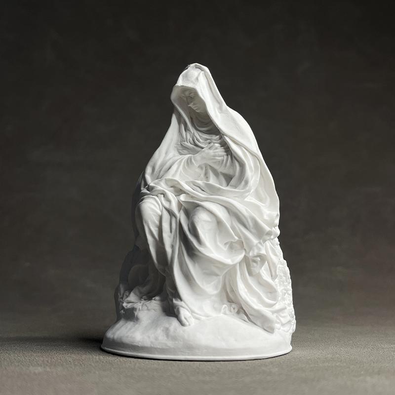 Gypsum Resin Ornament Prayer Person Catholicism Simulated Human Figure Sculpture Decorative Figurines Home Decoration