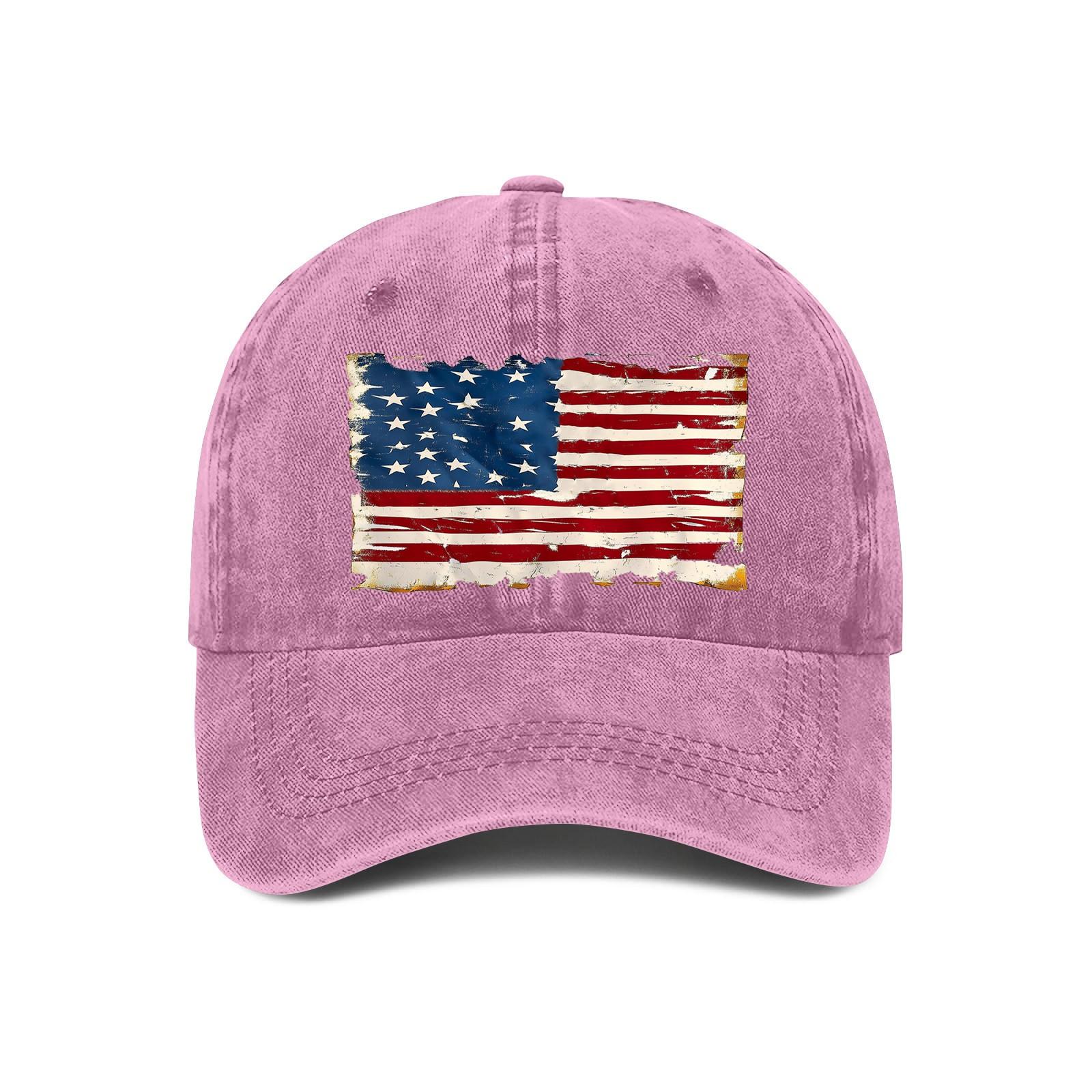 

Стильные мужские и женские регулируемые бейсболки ко Дню независимости One Size розовый