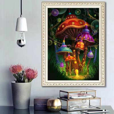 5D Diy Diamond Painting Mushroom Cartoon Cross Stitch Set Full Diamond Embroidery Mosaic Art Picture of Rhinestones Decor Gift