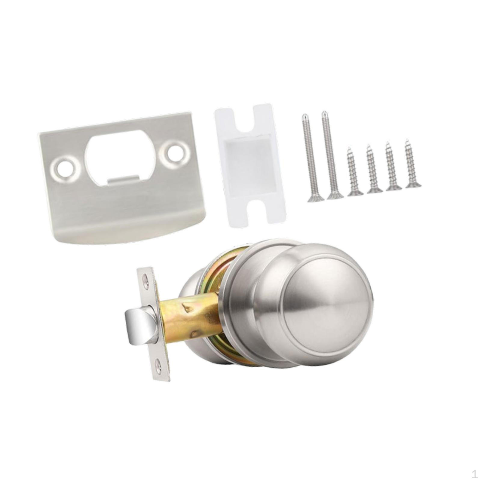 

Interior Door Knob with Lock Keyless Handle Convenient Household Sleek Easy Installation