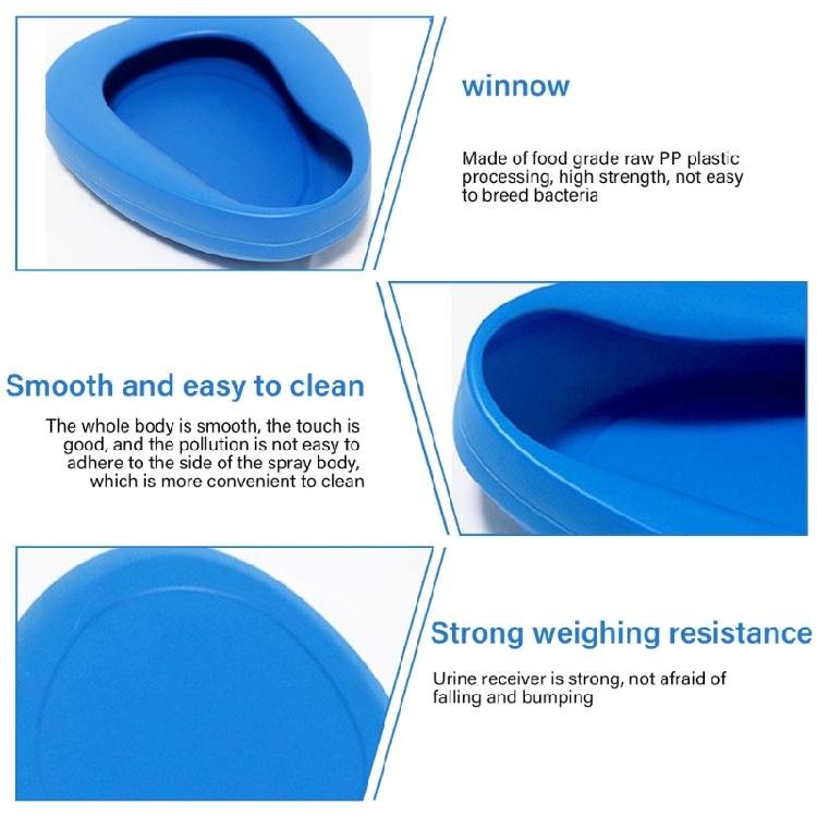 Portable Bed Pans for Elderly Female,Easy to Clean,Heavy Duty Bed Pans Plastic Thick Large Bedpans for Bedridden Patient