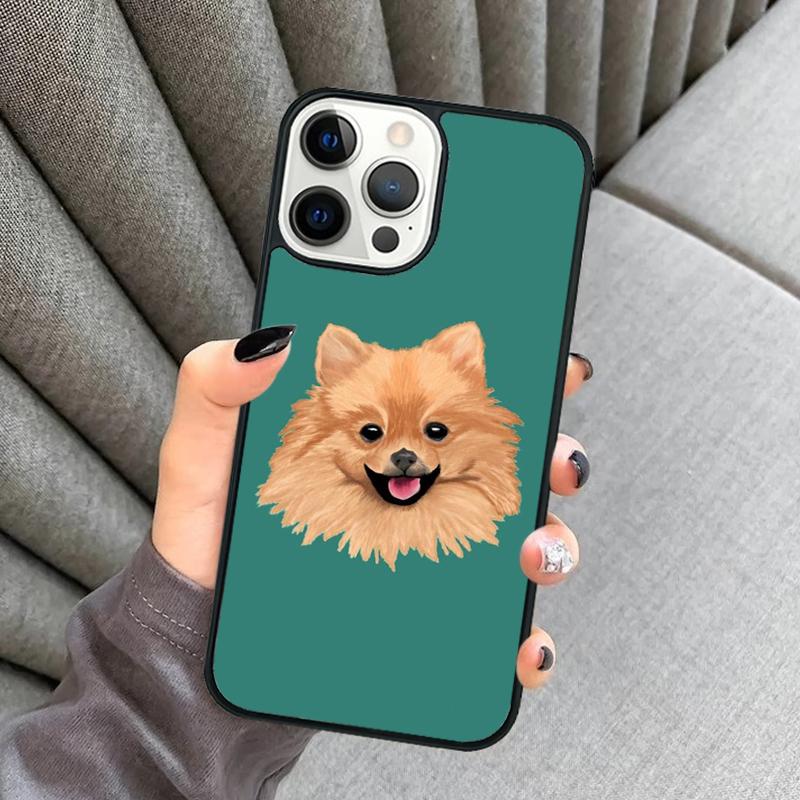 Pomeranian Watercolor Dog Phone Case For iPhone 17 Air 16 16e 15 13 14 Pro Max 11 12 Plus 2022 MAX Shell Cover coque