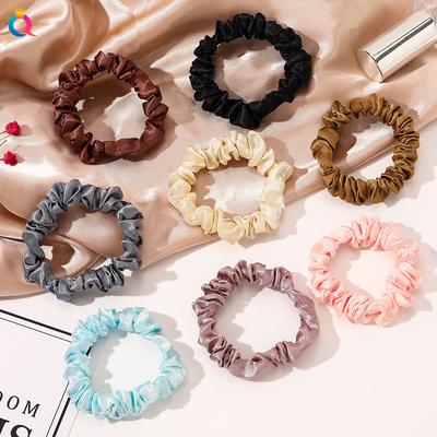 Satin Large Scrunchie Solid Color String Color Dinza Ponytail Ball Hair Circle