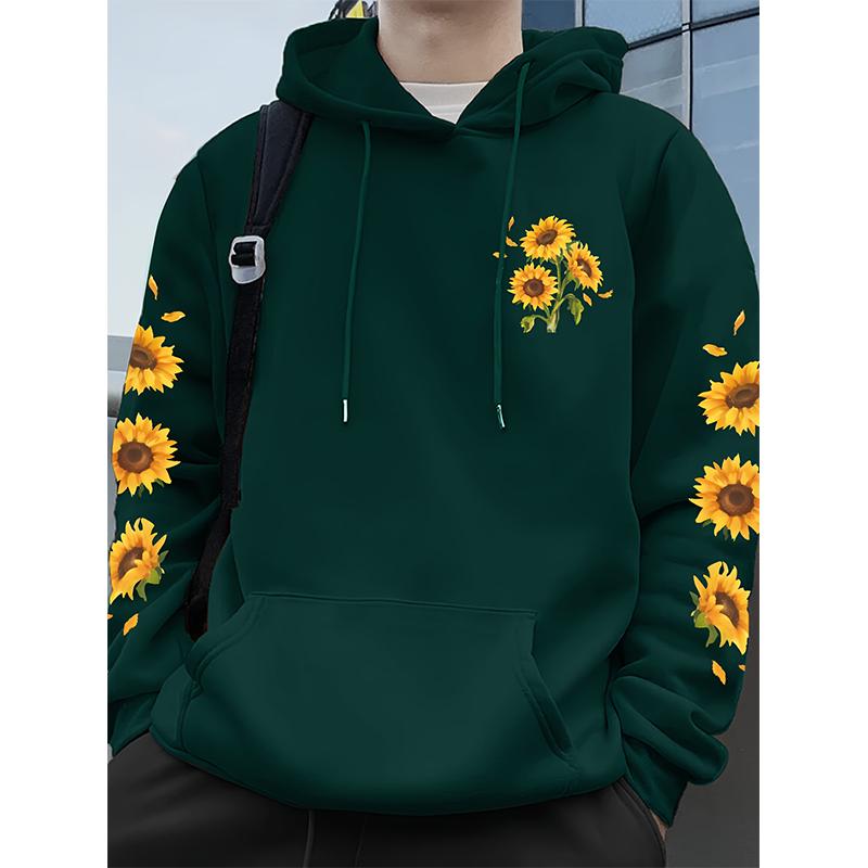 Sunflower Floral Print Men Woman Casual Fashion Hoodies Sweatshirts Harajuku Pullovers Tracksuit Unisex Clothing