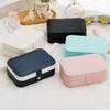 Portable Jewelry Storage Box Travel Organizer Jewelry Case Leather Storage Earrings Necklace Ring Jewelry Organizer Display