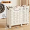 Foldable Laundry Basket Hamper with Casters for Washing Clothes