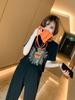 Daisy Hot Diamond 2023 Women's Summer Two-Piece: Loose Short-Sleeve Casual Sports Suit & Pants