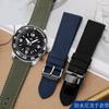 For Omega Seiko Casio Tissot Watch Strap 19mm 20mm 22mm 23mm 24mm Nylon Leather Wrist Band Men's Waterproof Canvas Bracelet Belt